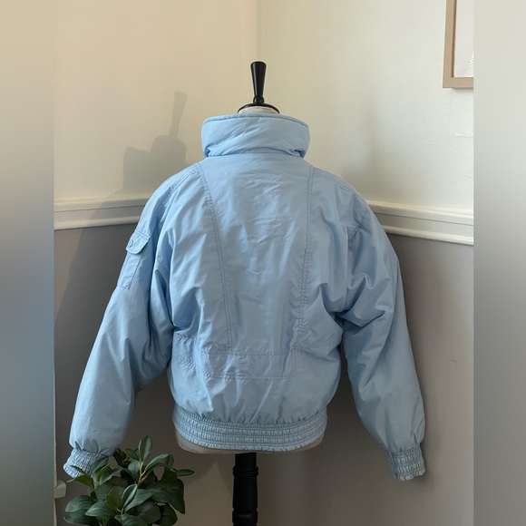 Vintage 80’s Forte Blue & Mint Puffer Bomber Jacket - Picture 6 of 16